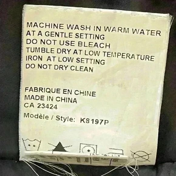 Gallery Faux Fur Zipper Button Down Winter Coat in Black size 10 - Picture 6 of 8